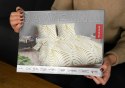 Pościel bawełniana 220x200 Liście biała złota 4694 A bawełna 40 Pościel bawełniana 220x200 Liście biała złota 4694 A bawełna 40