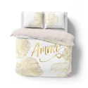 Pościel bawełniana 220x200 biała złota Amore 4718 A Holland Home 71 Pościel bawełniana 220x200 biała złota Amore 4718 A Holland Home 71