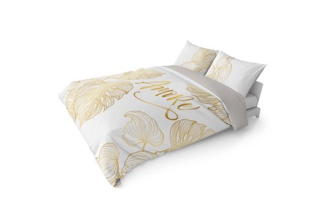 Pościel bawełniana 220x200 biała złota Amore 4718 A Holland Home 71 Pościel bawełniana 220x200 biała złota Amore 4718 A Holland Home 71