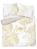 Pościel bawełniana 220x200 biała złota Amore 4718 A Holland Home 71 Pościel bawełniana 220x200 biała złota Amore 4718 A Holland Home 71