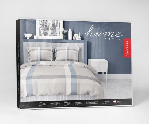 Pościel satynowa 160x200 beżowa krata 4627 B Home Satin 131 Pościel satynowa 160x200 beżowa krata 4627 B Home Satin 131
