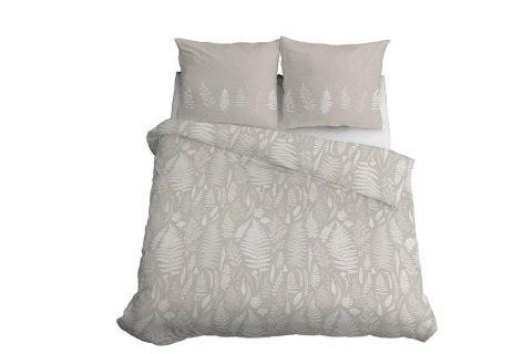 Pościel satynowa 160x200 beżowa liście 4603 B Home Satin 131 Pościel satynowa 160x200 beżowa liście 4603 B Home Satin 131