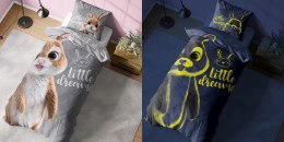 Pościel świecąca w ciemności 140x200 Kólik szara 4635 A Fluo 35