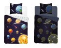 Pościel świecąca w ciemności 140x200 Kosmos planety granatowa kolorowa 4639 A Fluo 76 Pościel świecąca w ciemności 140x200 Kosmos planety granatowa kolorowa 4639 A Fluo 76