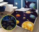 Pościel świecąca w ciemności 140x200 Kosmos planety granatowa kolorowa 4639 A Fluo 76 Pościel świecąca w ciemności 140x200 Kosmos planety granatowa kolorowa 4639 A Fluo 76