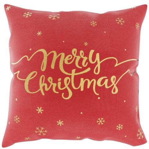Poszewka świąteczna 45x45 Snow czerwona złota złota Merry Christmas BN23 Poszewka świąteczna 45x45 Snow czerwona złota złota Merry Christmas BN23