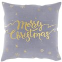 Poszewka świąteczna 45x45 Snow stalowa złota Merry Christmas BN23 Poszewka świąteczna 45x45 Snow stalowa złota Merry Christmas BN23