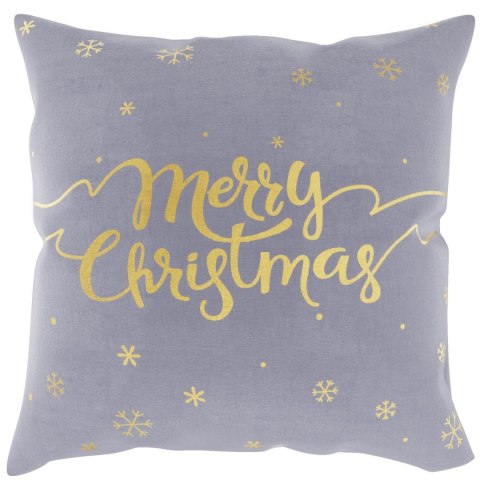 Poszewka świąteczna 45x45 Snow stalowa złota Merry Christmas BN23 Poszewka świąteczna 45x45 Snow stalowa złota Merry Christmas BN23