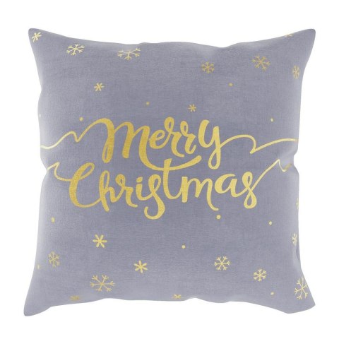 Poszewka świąteczna 45x45 Snow stalowa złota Merry Christmas BN23 Poszewka świąteczna 45x45 Snow stalowa złota Merry Christmas BN23