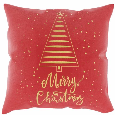 Poszewka świąteczna 45x45 Tree czerwona złota choinka Merry Christmas BN23 Poszewka świąteczna 45x45 Tree czerwona złota choinka Merry Christmas BN23