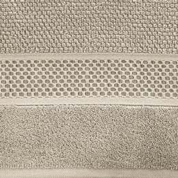 Ręcznik Danny 50x90 beżowy z wytłaczaną bordiurą i błyszczącą nicią 500 g/m2 Eurofirany