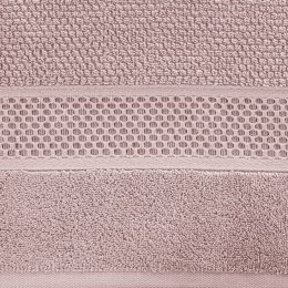 Ręcznik Danny 50x90 pudrowy z wytłaczaną bordiurą i błyszczącą nicią 500 g/m2 Eurofirany