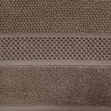 Ręcznik Danny 70x140 brązowy z wytłaczaną bordiurą i błyszczącą nicią 500 g/m2 Eurofirany