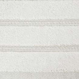Ręcznik Glory 4 70x140 kremowy z welurową bordiurą i błyszczącą nicią 500 g/m2 Eurofirany