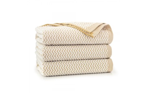 Ręcznik Lahti 70x140 beżowy zygzak 500 g/m2 Zwoltex 23 Ręcznik Lahti 70x140 beżowy zygzak 500 g/m2 Zwoltex 23