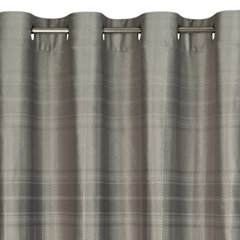 Zasłona 140x250 Holly świąteczna beżowa kratka welurowa gotowa na przelotkach Eurofirany Zasłona 140x250 Holly świąteczna beżowa kratka welurowa gotowa na przelotkach Eurofirany