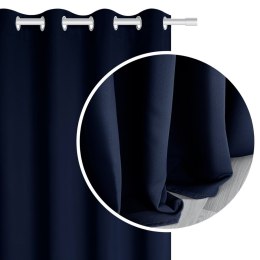 Zasłona zaciemniająca 140x250 granatowa gotowa na przelotkach Hold Blackout