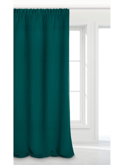 Zasłona zaciemniająca 140x250 turkusowa ciemna gotowa na taśmie Hold Blackout Zasłona zaciemniająca 140x250 turkusowa ciemna gotowa na taśmie Hold Blackout