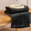 Koc narzuta na fotel 70x150 Willy czarny z mikrofibry I23 Koc narzuta na fotel 70x150 Willy czarny z mikrofibry I23