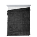 Koc narzuta na fotel z mikrofibry 70x160 Cindy 6 czarny Koc narzuta na fotel z mikrofibry 70x160 Cindy 6 czarny