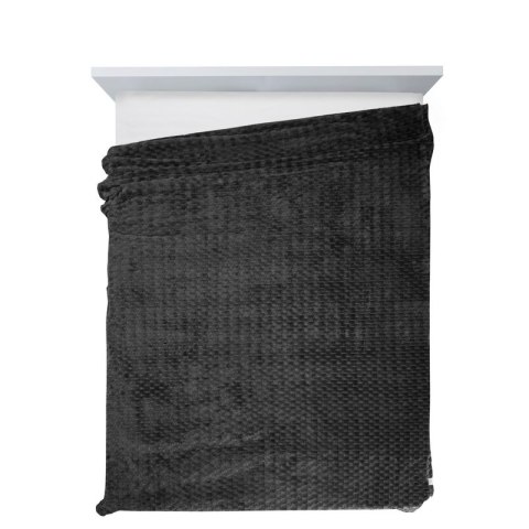 Koc narzuta na fotel z mikrofibry 70x160 Cindy 6 czarny Koc narzuta na fotel z mikrofibry 70x160 Cindy 6 czarny