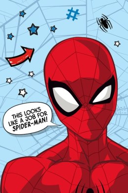 Kocyk z mikrofibry 100x150 Spider-man niebieski czerwony JF23