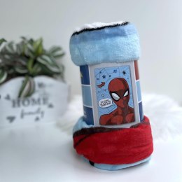 Kocyk z mikrofibry 100x150 Spider-man niebieski czerwony JF23