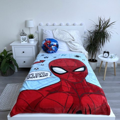 Kocyk z mikrofibry 100x150 Spider-man niebieski czerwony JF23 Kocyk z mikrofibry 100x150 Spider-man niebieski czerwony JF23