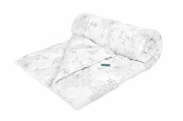 Kołdra Blommenslyst 220x200 mikrofibra całoroczna biała wzór kwiatowy 1,3 kg Wendre