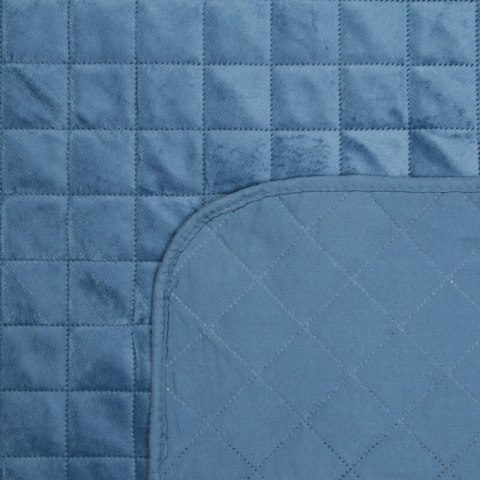 Narzuta dekoracyjna 170x210 Luiz 5 niebieski welurowa geometryczna Narzuta dekoracyjna 170x210 Luiz 5 niebieski welurowa geometryczna