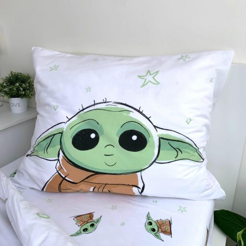Pościel bawełniana 140x200 Star Wars Baby Yoda biała zielona poszewka 70x90 August 23 Pościel bawełniana 140x200 Star Wars Baby Yoda biała zielona poszewka 70x90 August 23