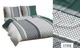Pościel bawełniana 140x200 szara zielona geometria 3790 E bawełna Max