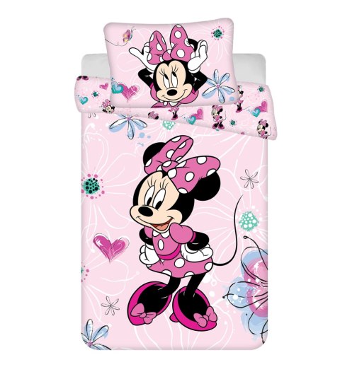 Pościel bawełniana 160x200 Minnie Flowers 02 różowa poszewka 70x80 August 23 Pościel bawełniana 160x200 Minnie Flowers 02 różowa poszewka 70x80 August 23