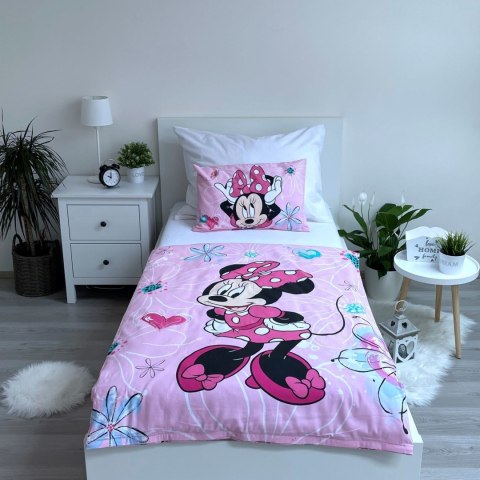 Pościel bawełniana 160x200 Minnie Flowers 02 różowa poszewka 70x80 August 23 Pościel bawełniana 160x200 Minnie Flowers 02 różowa poszewka 70x80 August 23