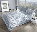 Pościel satynowa 160x200 Pure Sateen 013 biała niebieska ornamenty Faro Pościel satynowa 160x200 Pure Sateen 013 biała niebieska ornamenty Faro