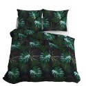 Pościel satynowa 180x200 czarna zielona liście 4680 A Home Satin 40 Pościel satynowa 180x200 czarna zielona liście 4680 A Home Satin 40