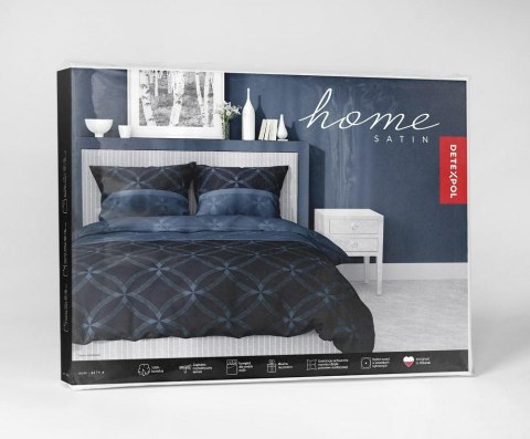 Pościel satynowa 180x200 granatowa 4679 A Home Satin 40 Pościel satynowa 180x200 granatowa 4679 A Home Satin 40