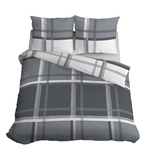 Pościel satynowa 180x200 szara biała 4674 A Home Satin 40 Pościel satynowa 180x200 szara biała 4674 A Home Satin 40