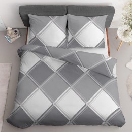 Pościel satynowa 180x200 szara biała 4683 B Home Satin 40