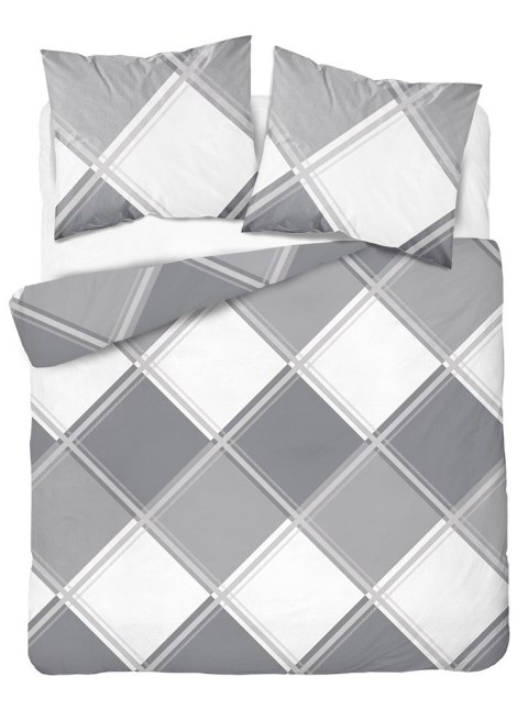 Pościel satynowa 180x200 szara biała 4683 B Home Satin 40 Pościel satynowa 180x200 szara biała 4683 B Home Satin 40