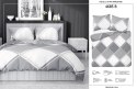 Pościel satynowa 180x200 szara biała 4683 B Home Satin 40 Pościel satynowa 180x200 szara biała 4683 B Home Satin 40