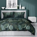 Pościel satynowa 180x200 zielona ciemna złota liście 4673 B Home Satin 40 Pościel satynowa 180x200 zielona ciemna złota liście 4673 B Home Satin 40