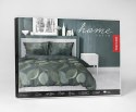 Pościel satynowa 180x200 zielona ciemna złota liście 4673 B Home Satin 40 Pościel satynowa 180x200 zielona ciemna złota liście 4673 B Home Satin 40