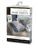 Pościel satynowa 220x200 Pure Sateen 008 kremowa niebieska kwiaty Faro Pościel satynowa 220x200 Pure Sateen 008 kremowa niebieska kwiaty Faro