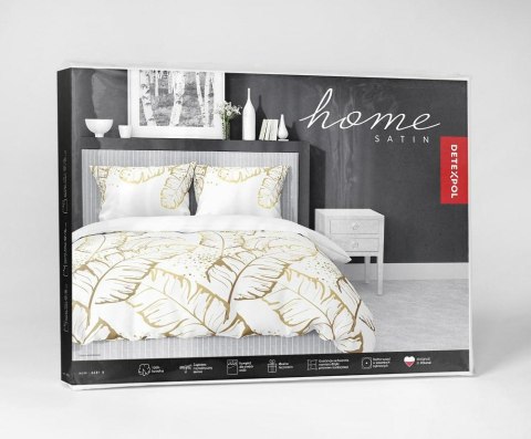 Pościel satynowa 220x200 biała żółta 4681 B Home Satin 40 Pościel satynowa 220x200 biała żółta 4681 B Home Satin 40