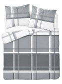Pościel satynowa 220x200 szara biała 4674 A Home Satin 40 Pościel satynowa 220x200 szara biała 4674 A Home Satin 40