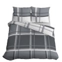 Pościel satynowa 220x200 szara biała 4674 A Home Satin 40 Pościel satynowa 220x200 szara biała 4674 A Home Satin 40