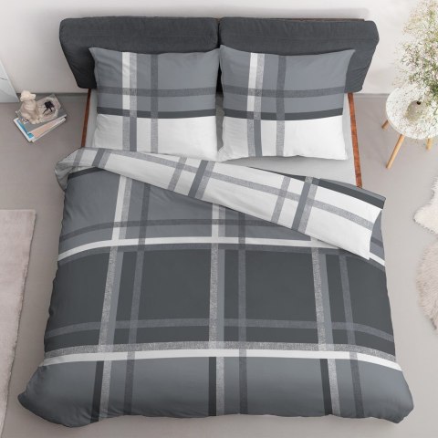 Pościel satynowa 220x200 szara biała 4674 A Home Satin 40 Pościel satynowa 220x200 szara biała 4674 A Home Satin 40