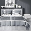 Pościel satynowa 220x200 szara biała 4674 A Home Satin 40 Pościel satynowa 220x200 szara biała 4674 A Home Satin 40