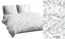 Poszewka bawełniana 40x40 biała różowa kwiatki 4166 A bawełna Max